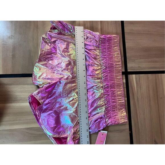 Simply Southern Size Large Pink Metallic Shorts NWT Liner Inside - Picture 6 of 9